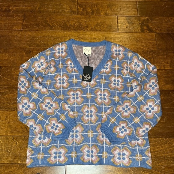 NWT Chaser Oversized V-Neck Sweater Size Small - Picture 1 of 8
